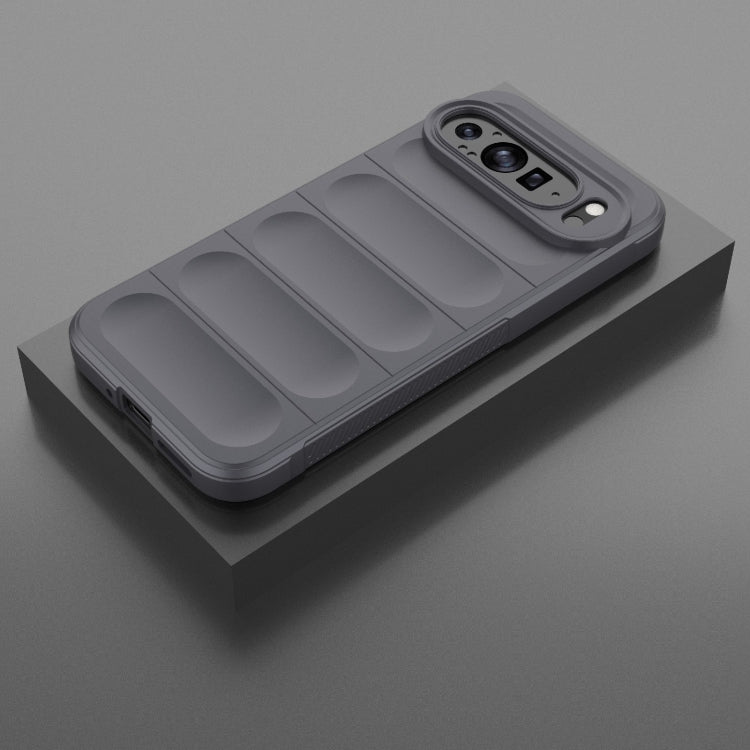 For Google Pixel 9 Pro XL 5G Magic Shield TPU + Flannel Phone Case(Dark Grey) - Google Cases by PMC TechLife | Online Shopping South Africa | PMC TechLife | Buy Now Pay Later Mobicred