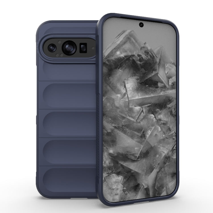For Google Pixel 9 Pro XL 5G Magic Shield TPU + Flannel Phone Case(Dark Blue) - Google Cases by PMC TechLife | Online Shopping South Africa | PMC TechLife | Buy Now Pay Later Mobicred