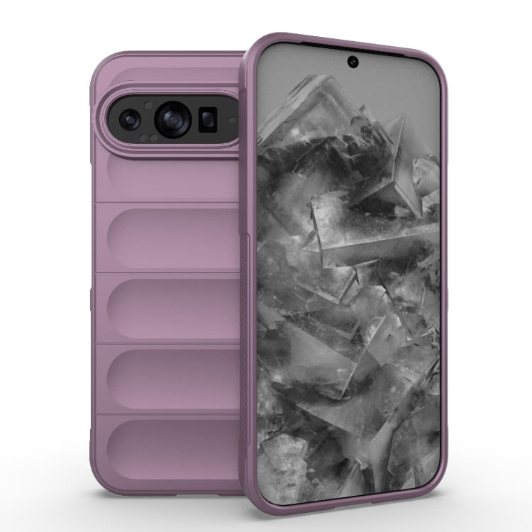 For Google Pixel 9 Pro XL 5G Magic Shield TPU + Flannel Phone Case(Purple) - Google Cases by PMC TechLife | Online Shopping South Africa | PMC TechLife | Buy Now Pay Later Mobicred