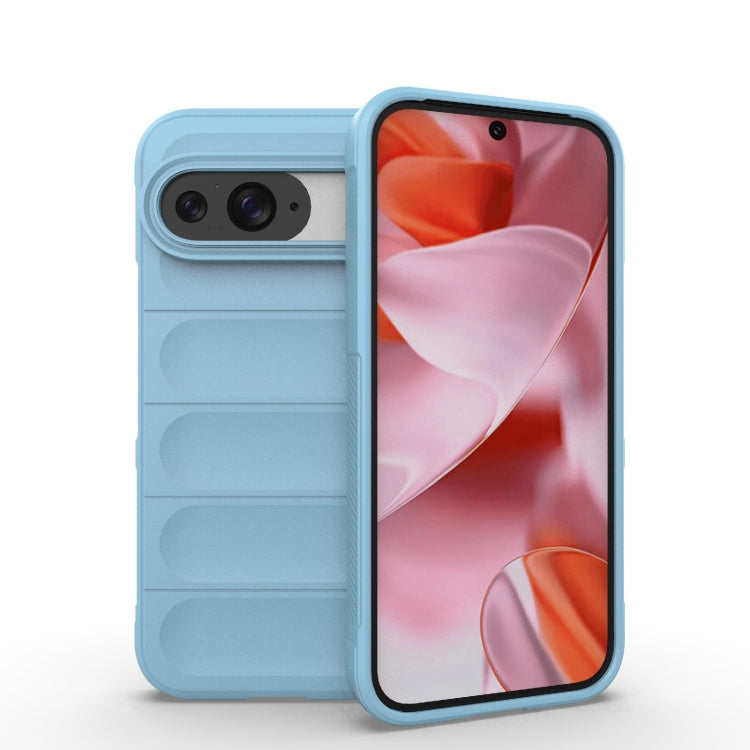 For Google Pixel 9 5G Global Magic Shield TPU + Flannel Phone Case(Light Blue) - free shipping - PMC TechLife - Order now!