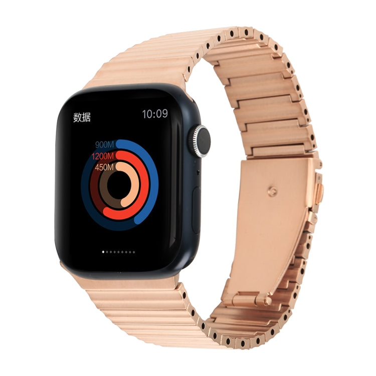 Ocean Metal Replacement Watch Band For Apple Watch 9 41mm(Rose Gold) - Watch Bands by PMc TechLife | Online Shopping South Africa | PMc TechLife | Buy Now Pay Later Mobicred