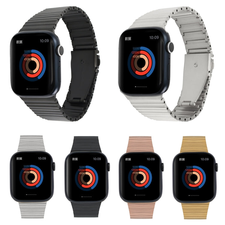 Ocean Metal Replacement Watch Band For Apple Watch 9 45mm(Rose Gold) - free shipping - PMc TechLife - Order now!