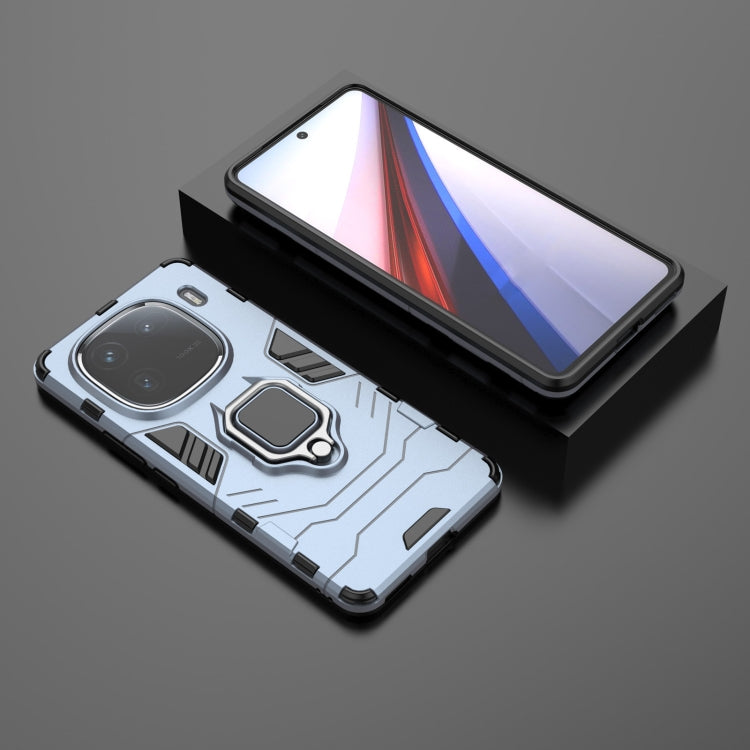 For vivo iQOO 12 5G Magnetic Ring Holder PC + TPU Phone Case(Navy Blue) - iQOO 12 Cases by PMC TechLife | Online Shopping South Africa | PMC TechLife | Buy Now Pay Later Mobicred