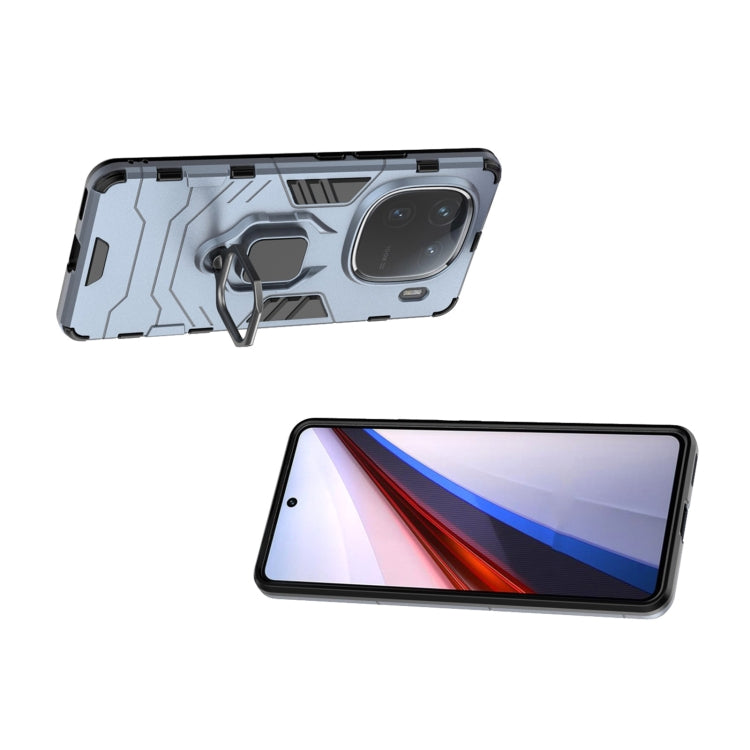 For vivo iQOO 12 5G Magnetic Ring Holder PC + TPU Phone Case(Navy Blue) - iQOO 12 Cases by PMC TechLife | Online Shopping South Africa | PMC TechLife | Buy Now Pay Later Mobicred