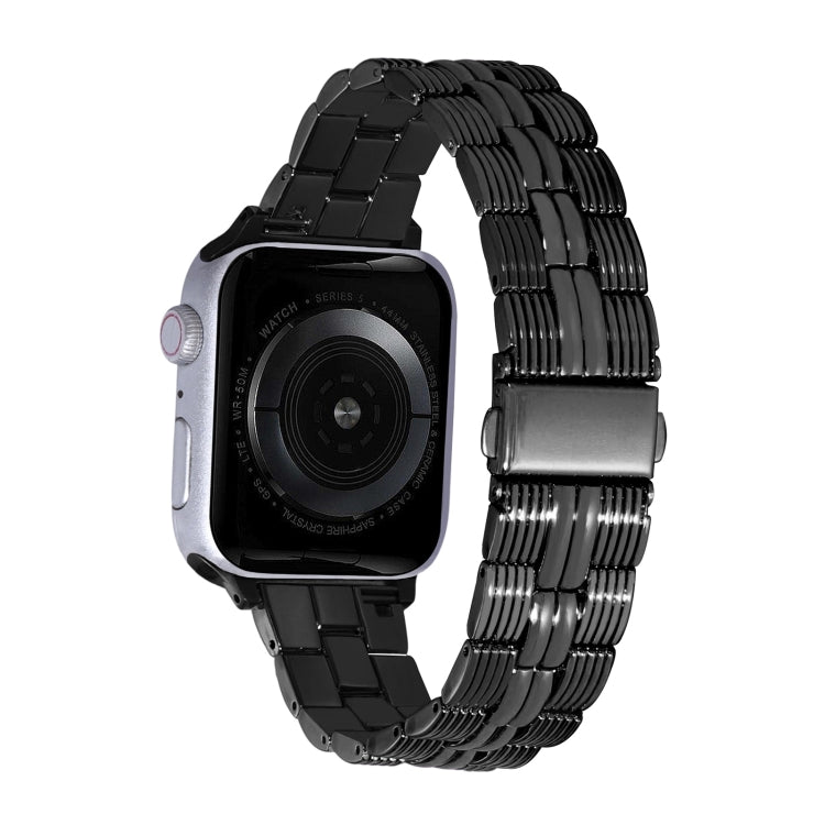 3-Beads Stripe Metal Watch Band For Apple Watch SE 2023 40mm(Black) - free shipping - PMc TechLife - Order now!