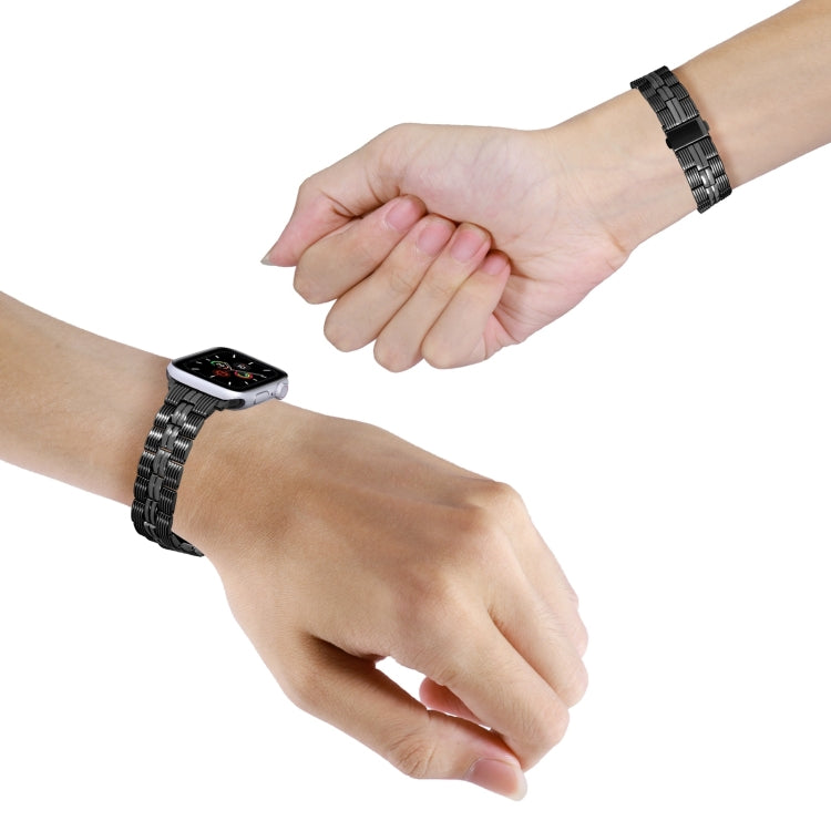 3-Beads Stripe Metal Watch Band For Apple Watch Ultra 2 49mm(Black) - free shipping - PMc TechLife - Order now!