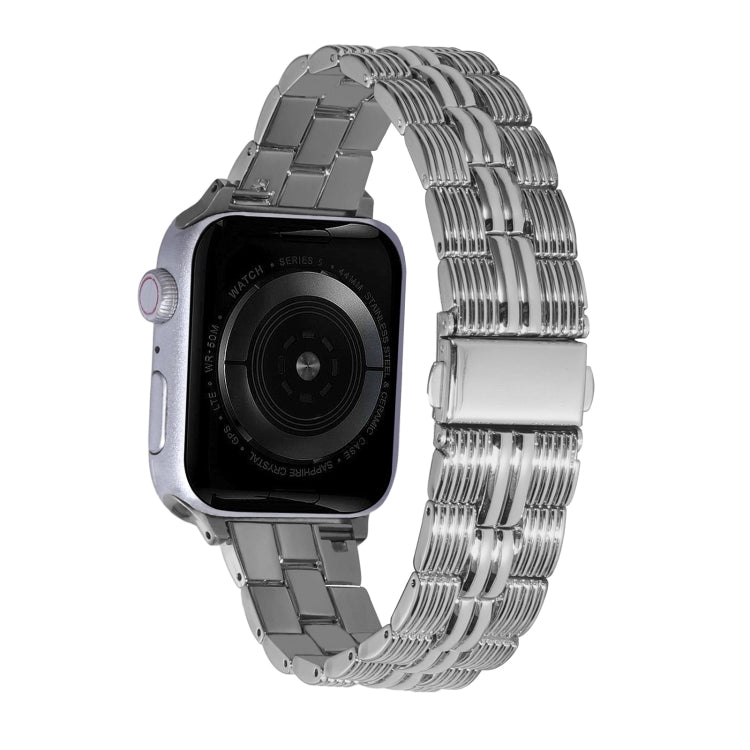 3-Beads Stripe Metal Watch Band For Apple Watch 9 41mm(Silver) - free shipping - PMc TechLife - Order now!