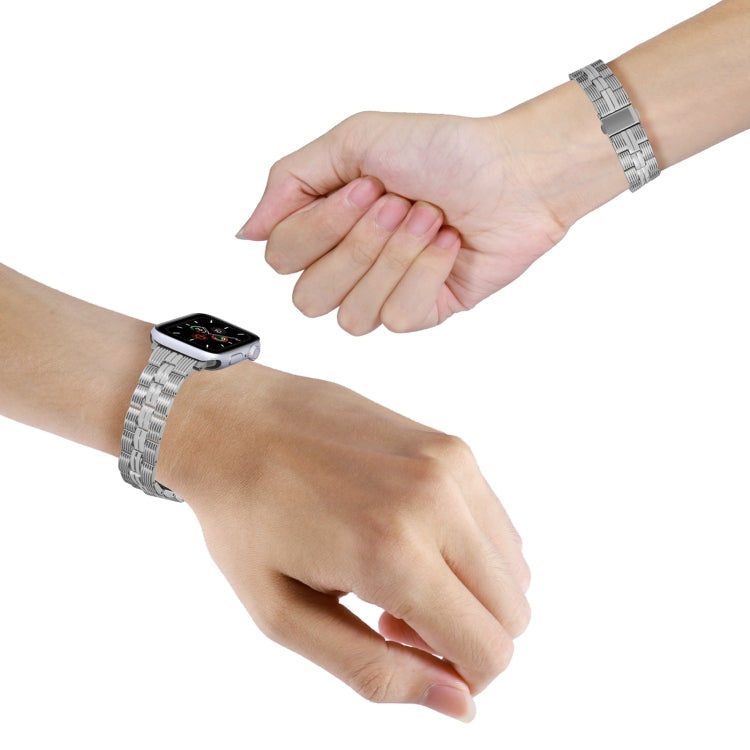 3-Beads Stripe Metal Watch Band For Apple Watch Series 10 46mm(Silver) - free shipping - PMc TechLife - Order now!