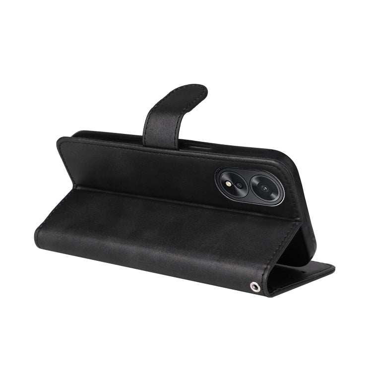 For OPPO A38 4G / A18 4G Global Classic Calf Texture Flip Leather Phone Case(Black) - A38 Cases by PMC TechLife | Online Shopping South Africa | PMC TechLife