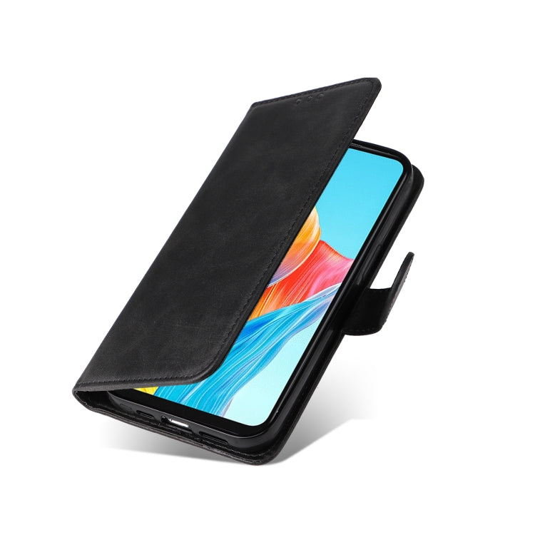 For OPPO A38 4G / A18 4G Global Classic Calf Texture Flip Leather Phone Case(Black) - A38 Cases by PMC TechLife | Online Shopping South Africa | PMC TechLife