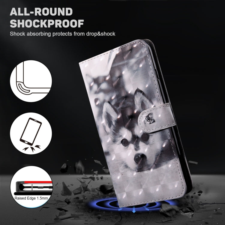 For Xiaomi Redmi 13C 3D Painted Pattern Leather Phone Case(Husky) - 13C Cases by PMC TechLife | Online Shopping South Africa | PMC TechLife | Buy Now Pay Later Mobicred