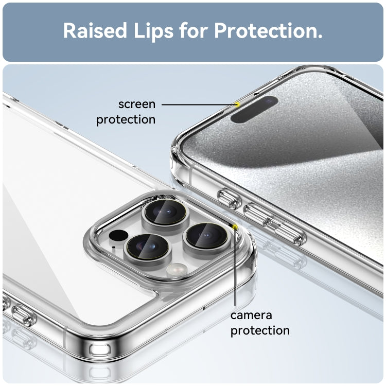 For iPhone 16 Pro Max Colorful Series Acrylic + TPU Phone Case(Transparent) - iPhone 16 Pro Max Cases by PMC TechLife | Online Shopping South Africa | PMC TechLife | Buy Now Pay Later Mobicred