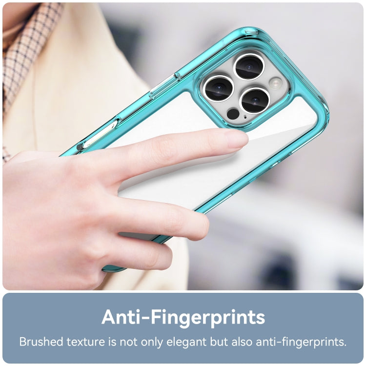 For iPhone 16 Pro Colorful Series Acrylic + TPU Phone Case(Transparent Blue) - free shipping - PMC TechLife - Order now!
