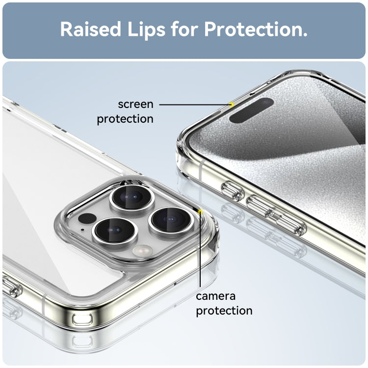 For iPhone 16 Pro Colorful Series Acrylic + TPU Phone Case(Transparent) - iPhone 16 Pro Cases by PMC TechLife | Online Shopping South Africa | PMC TechLife | Buy Now Pay Later Mobicred