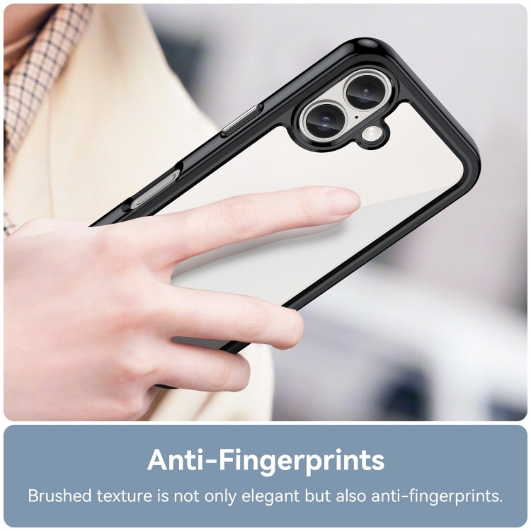 For iPhone 16 Colorful Series Acrylic + TPU Phone Case(Black) - free shipping - PMC TechLife - Order now!