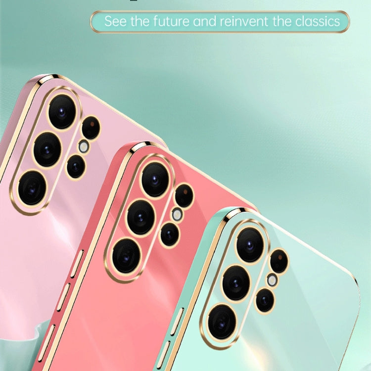 For Samsung Galaxy S24 Ultra 5G XINLI Straight Edge 6D Electroplate TPU Phone Case with Ring Holder(Black) - free shipping - PMC Jewellery - Order now!