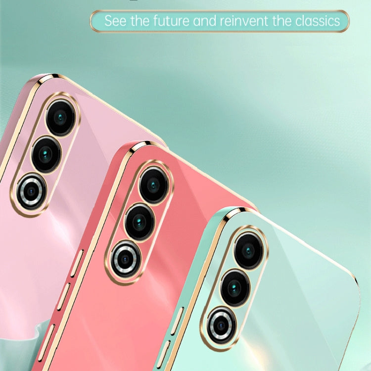 For Meizu 20 5G XINLI Straight Edge 6D Electroplate TPU Phone Case(Pink) - More Brand by XINLI | Online Shopping South Africa | PMC Jewellery | Buy Now Pay Later Mobicred