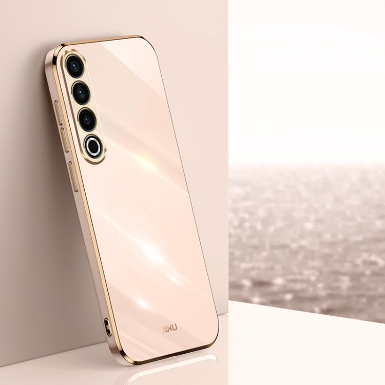 For Meizu 20 Pro 5G XINLI Straight Edge 6D Electroplate TPU Phone Case(Pink) - free shipping - PMC Jewellery - Order now!