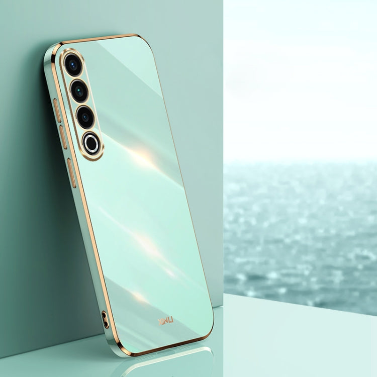 For Meizu 20 Pro 5G XINLI Straight Edge 6D Electroplate TPU Phone Case(Mint Green) - More Brand by XINLI | Online Shopping South Africa | PMC Jewellery | Buy Now Pay Later Mobicred