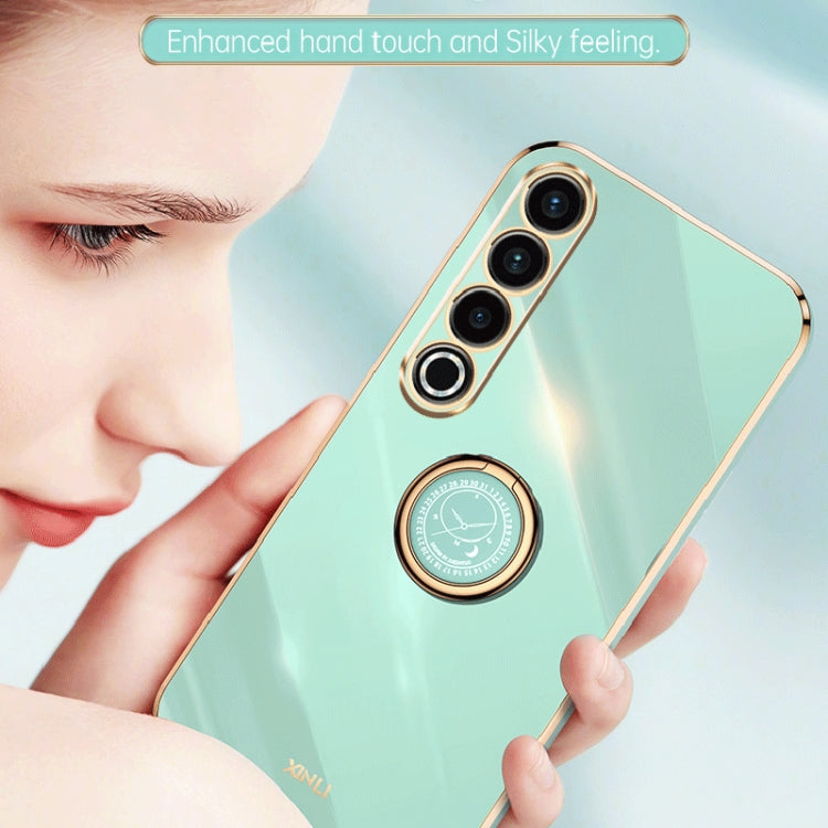 For Meizu 20 Pro 5G XINLI Straight Edge 6D Electroplate TPU Phone Case with Ring Holder(Black) - free shipping - PMC Jewellery - Order now!