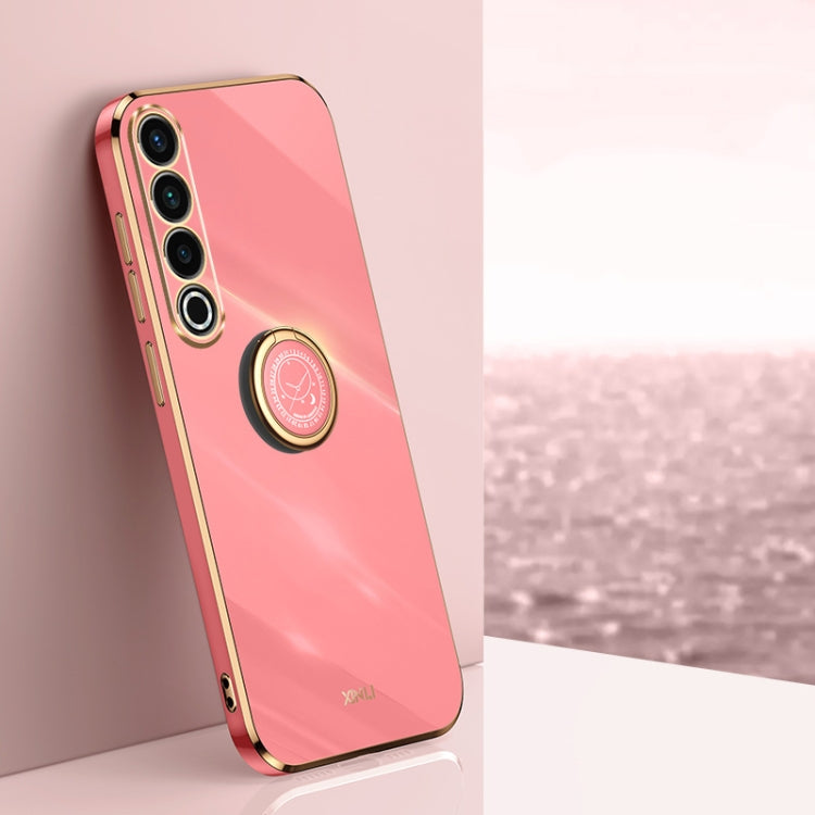 For Meizu 20 Pro 5G XINLI Straight Edge 6D Electroplate TPU Phone Case with Ring Holder(Hawthorn Red) - More Brand by XINLI | Online Shopping South Africa | PMC Jewellery | Buy Now Pay Later Mobicred