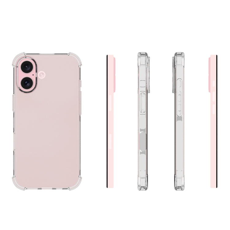For iPhone 16 Shockproof Non-slip Thickening TPU Phone Case(Transparent) - iPhone 16 Cases by PMC TechLife | Online Shopping South Africa | PMC TechLife | Buy Now Pay Later Mobicred