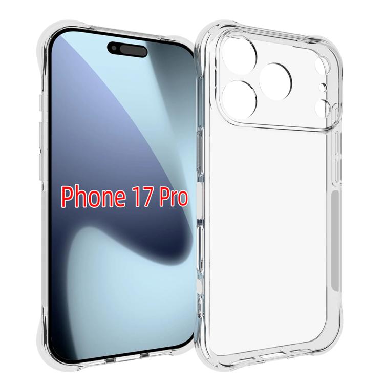 For iPhone 17 Pro Shockproof Non-slip Thickening TPU Phone Case(Transparent) - free shipping - PMc TechLife - Order now!