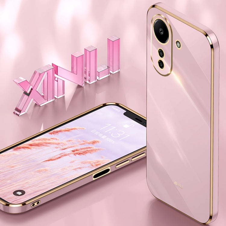 For Xiaomi Redmi 13C 4G XINLI Straight Edge 6D Electroplate TPU Phone Case with Ring Holder(Black) - 13C Cases by XINLI | Online Shopping South Africa | PMC TechLife | Buy Now Pay Later Mobicred