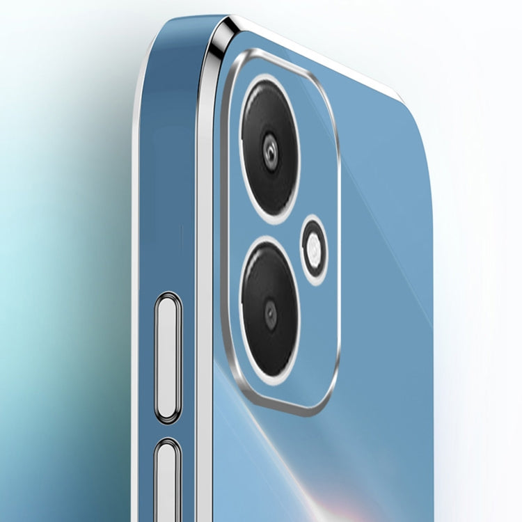 For Xiaomi Redmi 13C 5G XINLI Straight Edge 6D Electroplate TPU Phone Case with Ring Holder(White) - 13C Cases by XINLI | Online Shopping South Africa | PMC TechLife | Buy Now Pay Later Mobicred