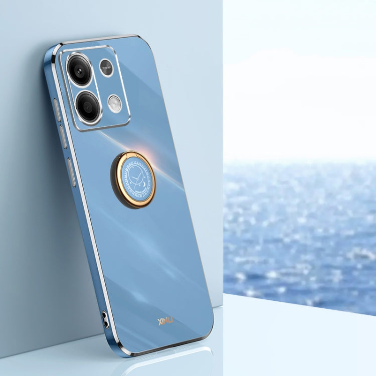 For Xiaomi Redmi Note 13 Pro 4G XINLI Straight Edge 6D Electroplate TPU Phone Case with Ring Holder(Celestial Blue) - Note 13 Pro Cases by XINLI | Online Shopping South Africa | PMC TechLife | Buy Now Pay Later Mobicred