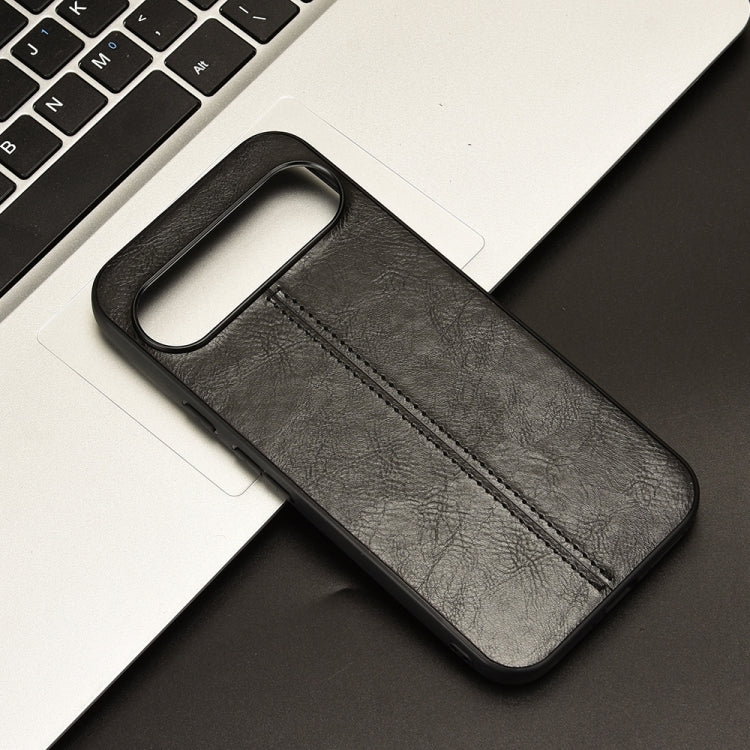 For Google Pixel 9 Pro Sewing Cow Pattern Skin PC + PU + TPU Phone Case(Black) - free shipping - PMC TechLife - Order now!