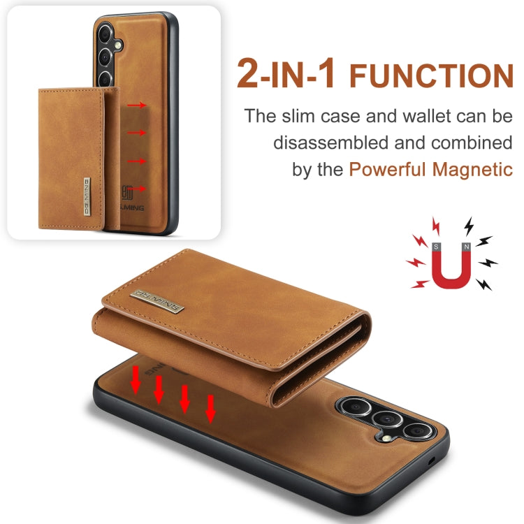 For Samsung Galaxy S24+ 5G DG.MING M1 Series 3-Fold Multi Card Wallet + Magnetic Phone Case(Brown) - free shipping - PMC Jewellery - Order now!