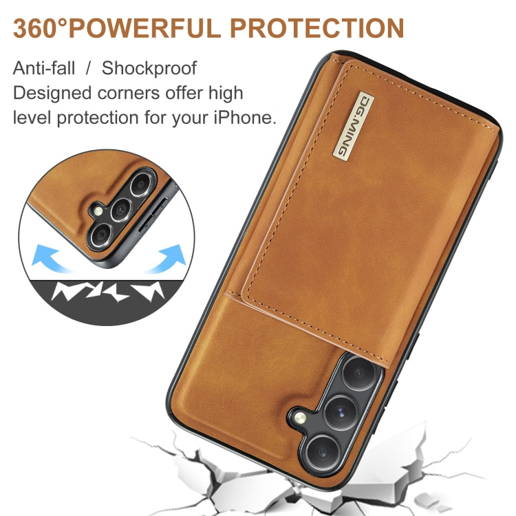 For Samsung Galaxy S24+ 5G DG.MING M1 Series 3-Fold Multi Card Wallet + Magnetic Phone Case(Brown) - free shipping - PMC Jewellery - Order now!