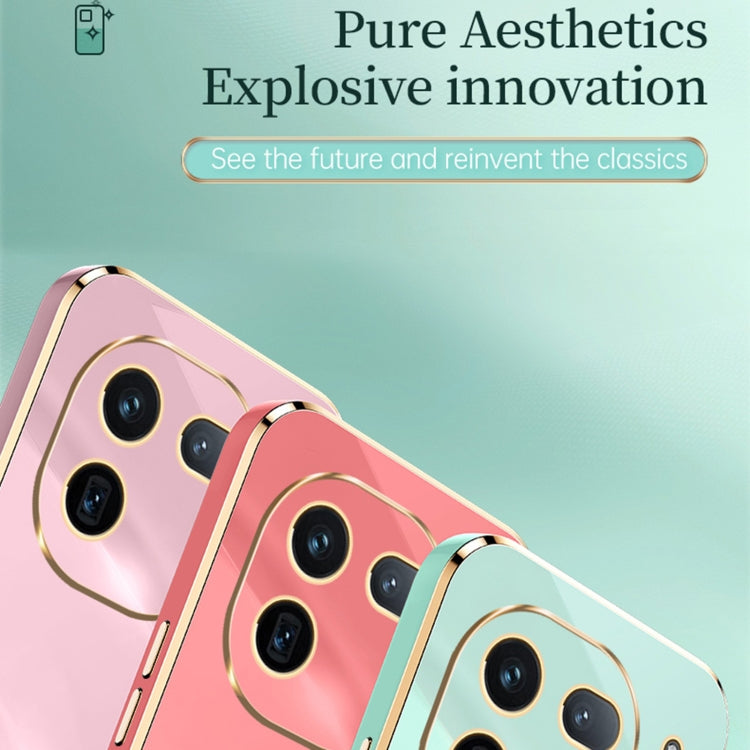 For vivo iQOO 12 5G XINLI Straight Edge 6D Electroplate TPU Phone Case with Ring Holder(Cherry Purple) - vivo Cases by XINLI | Online Shopping South Africa | PMC TechLife | Buy Now Pay Later Mobicred