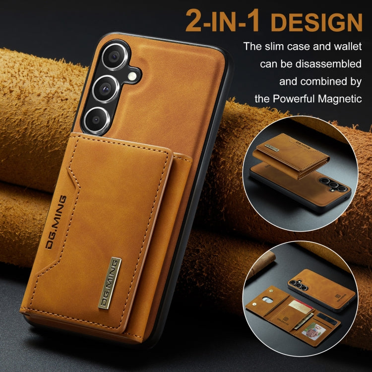 For Samsung Galaxy S24+ 5G DG.MING M2 Series 3-Fold Multi Card Bag + Magnetic Phone Case(Brown) - free shipping - PMC Jewellery - Order now!