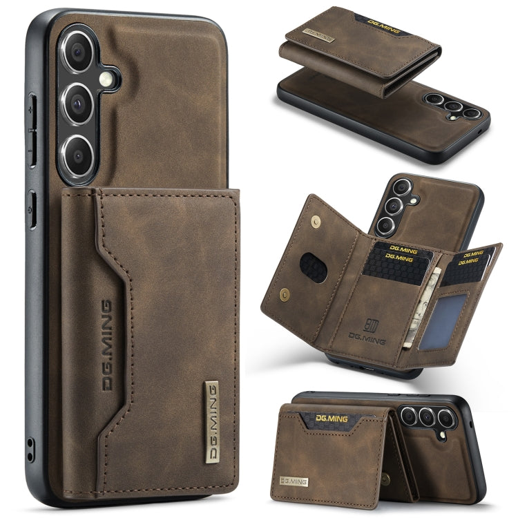 For Samsung Galaxy S24+ 5G DG.MING M2 Series 3-Fold Multi Card Bag + Magnetic Phone Case(Coffee) - free shipping - PMC Jewellery - Order now!