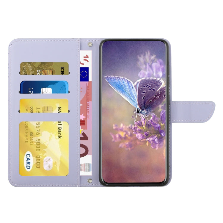 For Xiaomi Redmi A3 Skin Feel Butterfly Embossed Flip Leather Phone Case(Purple) - Xiaomi Cases by PMC TechLife | Online Shopping South Africa | PMC TechLife | Buy Now Pay Later Mobicred