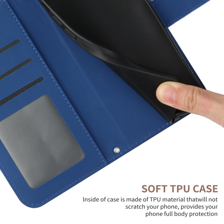 For Xiaomi Redmi 12 5G Skin Feel Sun Flower Embossed Flip Leather Phone Case with Lanyard(Dark Blue) - free shipping - PMC TechLife - Order now!