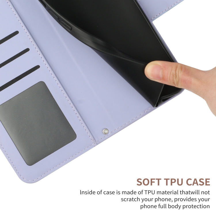 For Xiaomi 14 Pro Skin Feel Sun Flower Embossed Flip Leather Phone Case with Lanyard(Purple) - 14 Pro Cases by PMC TechLife | Online Shopping South Africa | PMC TechLife | Buy Now Pay Later Mobicred