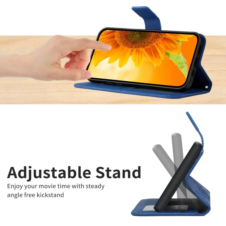 For Xiaomi Redmi A3 Skin Feel Sun Flower Embossed Flip Leather Phone Case with Lanyard(Dark Blue) - free shipping - PMC TechLife - Order now!