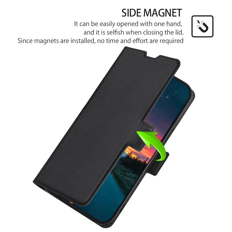 For Huawei Pura 70 Ultra-thin Voltage Side Buckle Horizontal Flip Leather Phone Case(Black) - free shipping - PMC Jewellery - Order now!