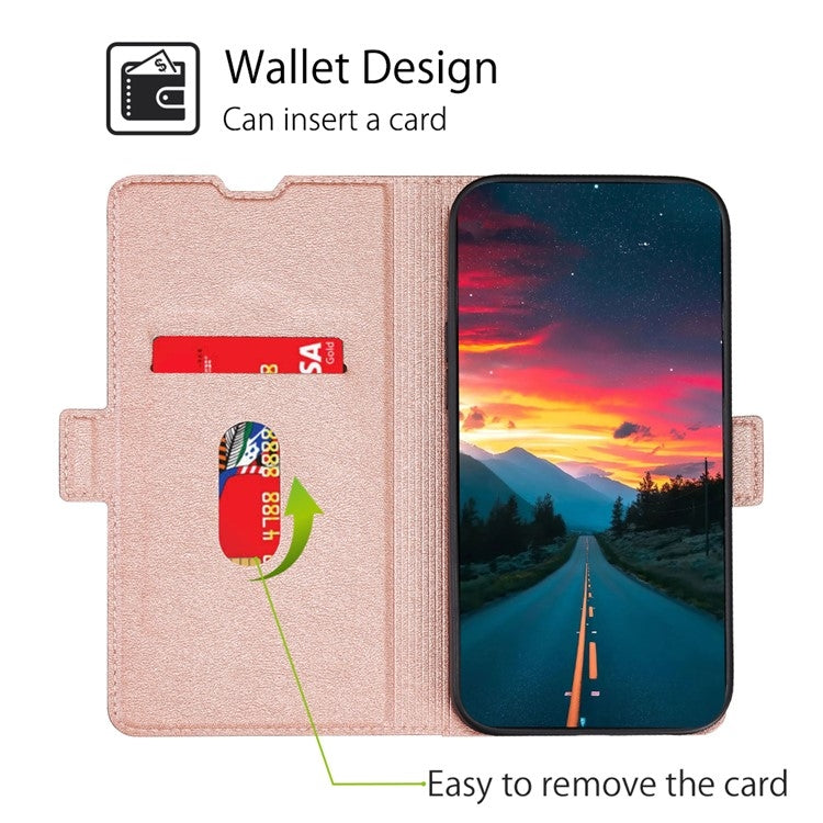 For Huawei Pura 70 Pro / Pro+ Ultra-thin Voltage Side Buckle Horizontal Flip Leather Phone Case(Rose Gold) - Huawei Cases by PMC Jewellery | Online Shopping South Africa | PMC Jewellery | Buy Now Pay Later Mobicred