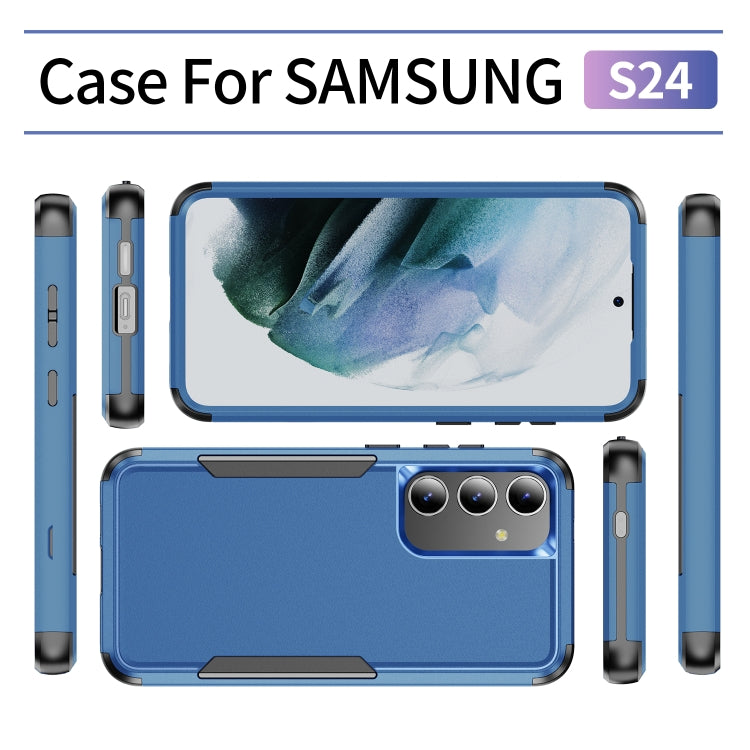 For Samsung Galaxy S24 5G TPU + PC Shockproof Protective Phone Case(Royal Blue + Black) - Galaxy S24 5G Cases by PMC TechLife | Online Shopping South Africa | PMC TechLife