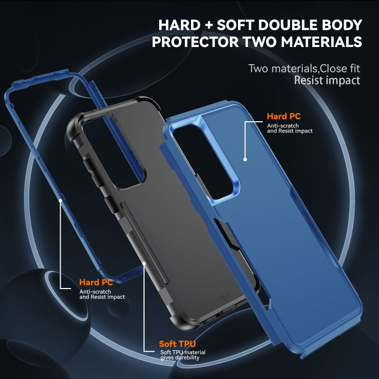 For Samsung Galaxy S24 5G TPU + PC Shockproof Protective Phone Case(Royal Blue + Black) - Galaxy S24 5G Cases by PMC TechLife | Online Shopping South Africa | PMC TechLife