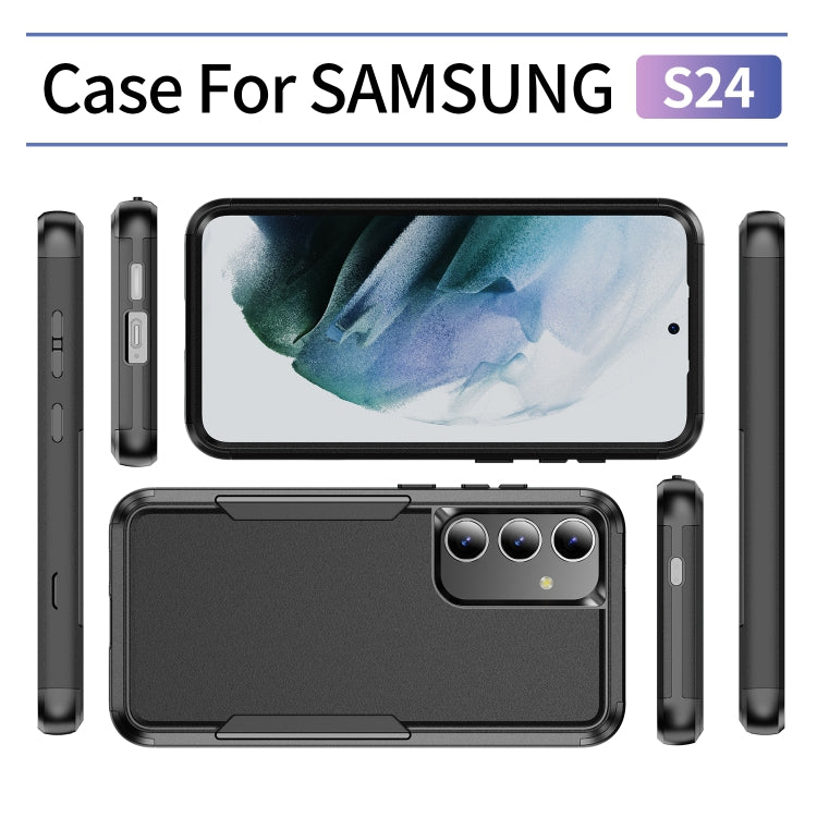 For Samsung Galaxy S24 5G TPU + PC Shockproof Protective Phone Case(Black) - Galaxy S24 5G Cases by PMC TechLife | Online Shopping South Africa | PMC TechLife