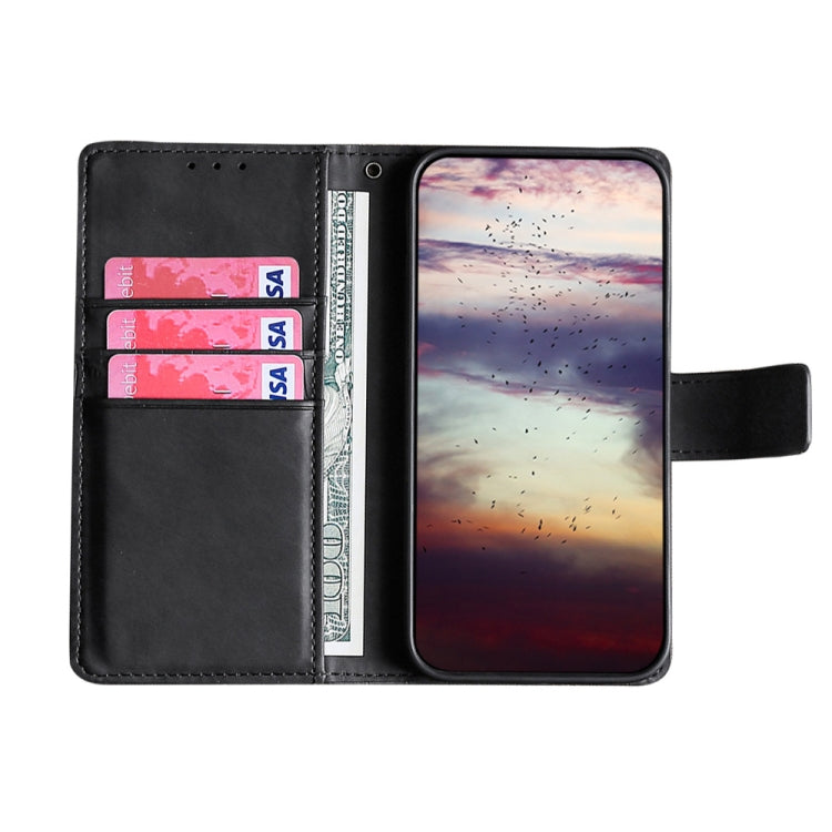 For Realme GT Neo5 SE Skin Feel Crocodile Magnetic Clasp Leather Phone Case(Black) - Realme Cases by PMC TechLife | Online Shopping South Africa | PMC TechLife | Buy Now Pay Later Mobicred