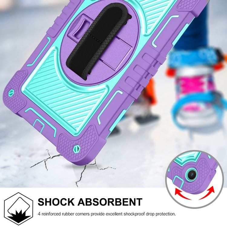 For Huawei MatePad SE 10.4 360 Degree Rotation PC Contrast Silicone Tablet Case(Purple + Mint Green) - Huawei by PMC TechLife | Online Shopping South Africa | PMC TechLife | Buy Now Pay Later Mobicred