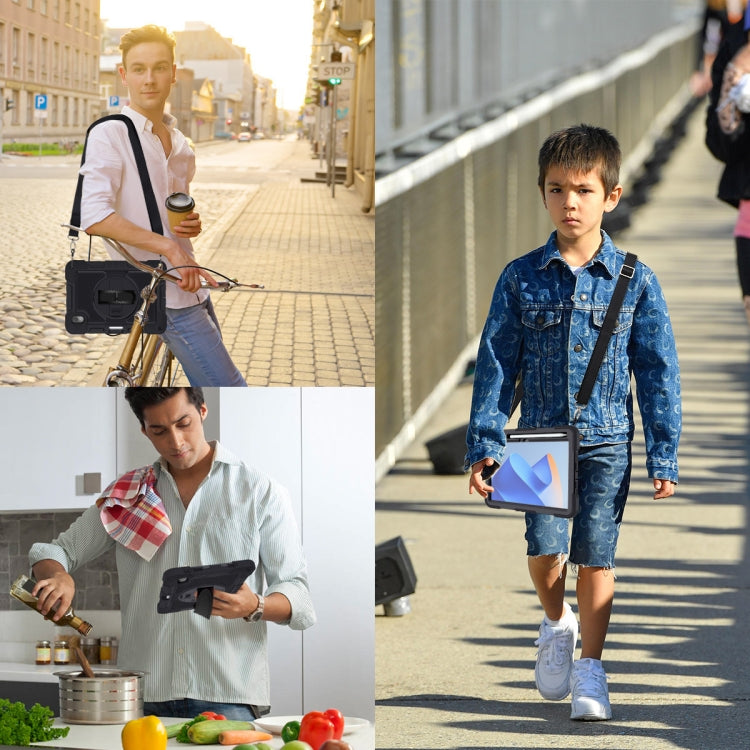 For Huawei MatePad 11 2023 360 Degree Rotation PC Contrast Silicone Tablet Case(Black) - free shipping - PMC TechLife - Order now!