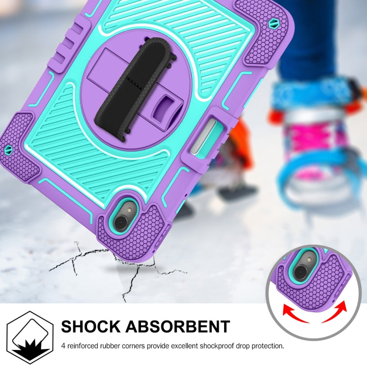 For Huawei MatePad 11 2023 360 Degree Rotation PC Contrast Silicone Tablet Case(Purple + Mint Green) - Huawei by PMC TechLife | Online Shopping South Africa | PMC TechLife | Buy Now Pay Later Mobicred