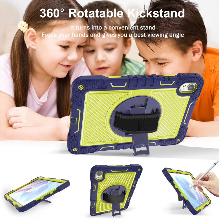 For Huawei MatePad 11.5 2023 360 Degree Rotation PC Contrast Silicone Tablet Case(Navy Blue + Yellow Green) - Huawei by PMC TechLife | Online Shopping South Africa | PMC TechLife | Buy Now Pay Later Mobicred